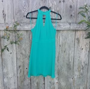 Green Express halter dress